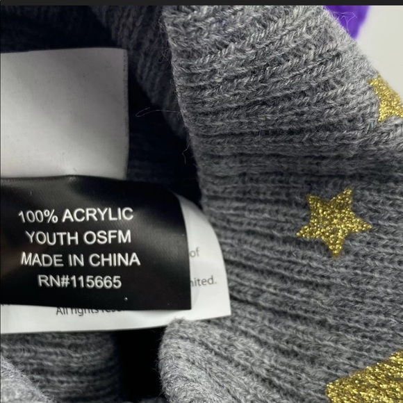 Fingerlings Monket Hat & Glove Set Gray Purple NEW - Picture 5 of 5